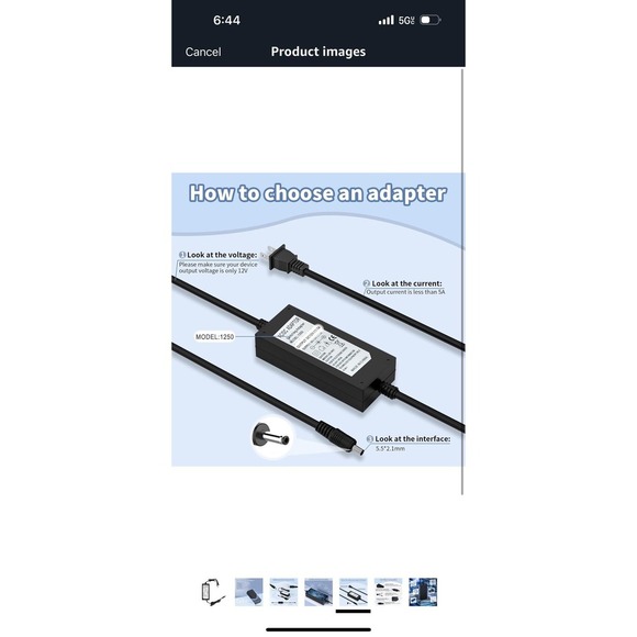 12V 5A Power Supply, Waysse Power Supply Adapter, AC DC Converter 100-220V to 12 - Picture 7 of 11